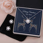 Merry Christmas My Deer - Love Knot Necklace and Earring Set