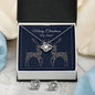 Merry Christmas My Deer - Love Knot Necklace and Earring Set