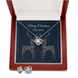 Merry Christmas My Deer - Love Knot Necklace and Earring Set