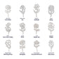 Birth Month Flower Name Necklace