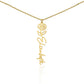 Birth Month Flower Name Necklace