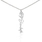 Birth Month Flower Name Necklace