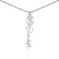 Birth Month Flower Name Necklace