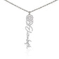 Birth Month Flower Name Necklace