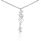 Birth Month Flower Name Necklace
