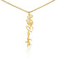 Birth Month Flower Name Necklace