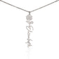 Birth Month Flower Name Necklace