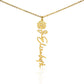 Birth Month Flower Name Necklace