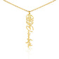 Birth Month Flower Name Necklace