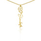 Birth Month Flower Name Necklace