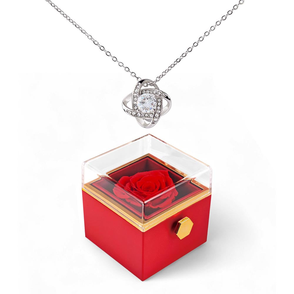 Love Knot with Rotating Rose Gift Box
