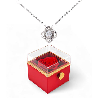 Love Knot with Rotating Rose Gift Box