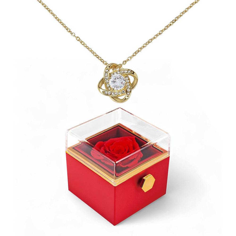 Love Knot with Rotating Rose Gift Box