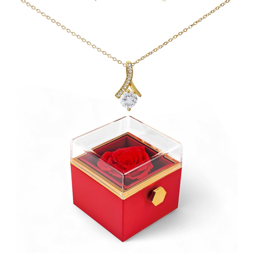 Alluring Beauty with Rotating Rose Gift Box
